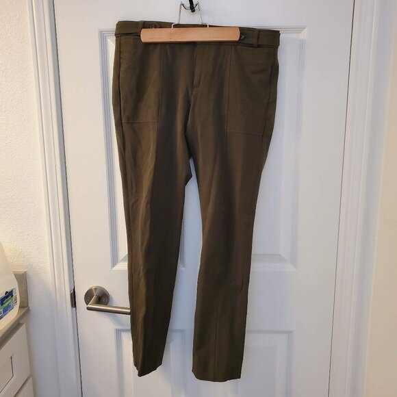 NEW olive green low rise cotton pant - Picture 1 of 3